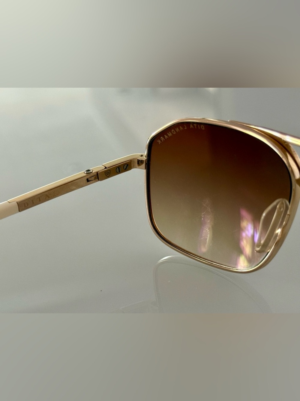 Dita Landmark Titanium DRX2022 Unisex Aviator Sunglasses- OG Case- Made in Japan - Picture 14 of 16